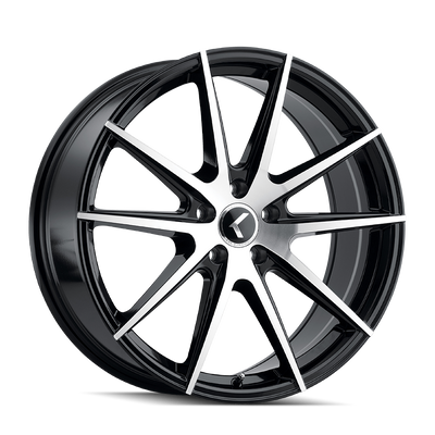 Kraze TURISMO KR193 Gloss Black Machined wheel