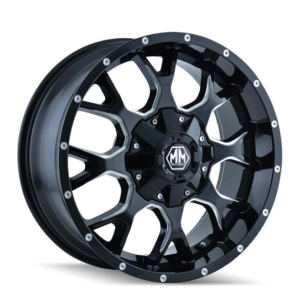 Mayhem WARRIOR 8015 Gloss Black Milled wheel