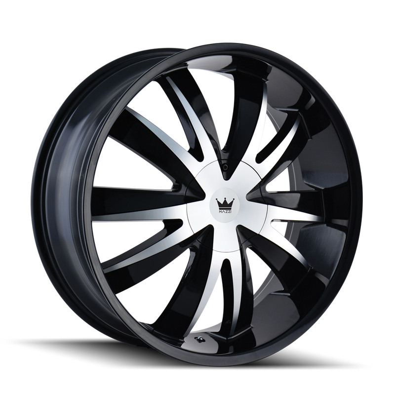 Mazzi Edge 337 22x8.5 Gloss Black Machined premium Euro wheel 5x108 5x114.3