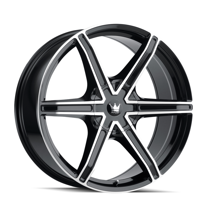 Mazzi Stilts 371 20x8.5 +35 Gloss Black Machined premium Euro-fit wheel