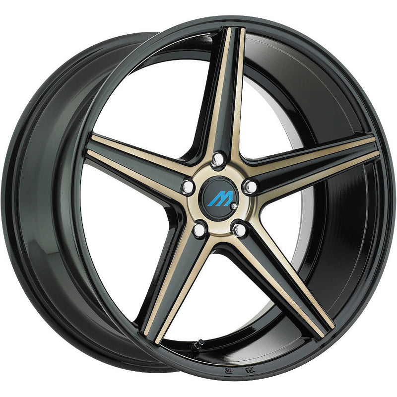 Mach ME1 Gloss Black with Machined Spoke Edges and Bronze Tint
