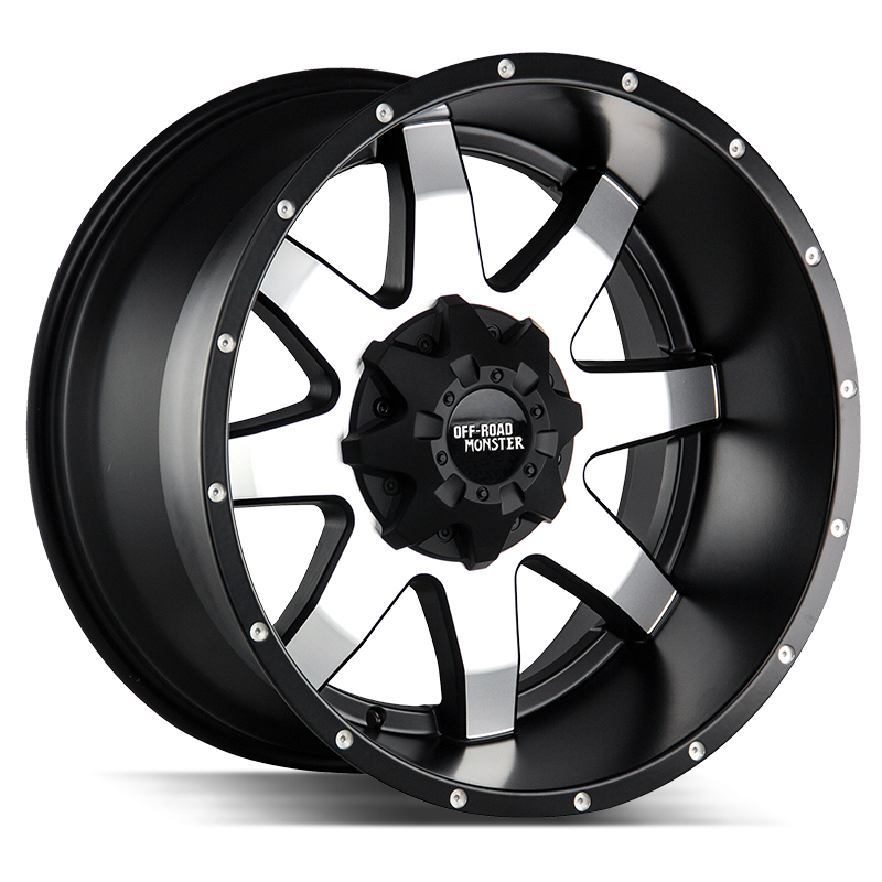 Off Road Monster M08 Black Machined wheel