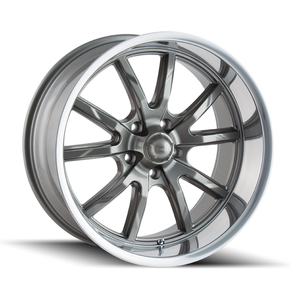 Ridler 650 Gloss Grey Polished wheel