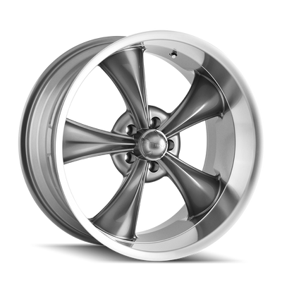 Ridler 695 Gloss Grey Machined wheel