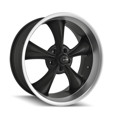 Ridler 695 Matte Black Machined wheel