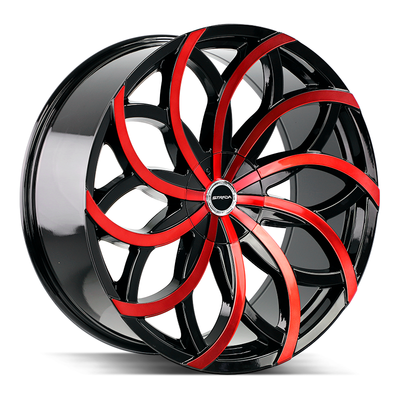 Strada Huracan Black/Red wheel