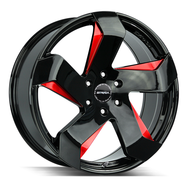 Strada Coltello S65 Black/Red wheel