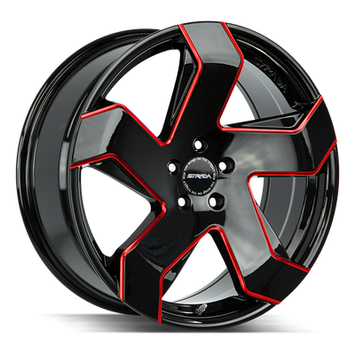 Strada Coltello S65 Black/Red wheel