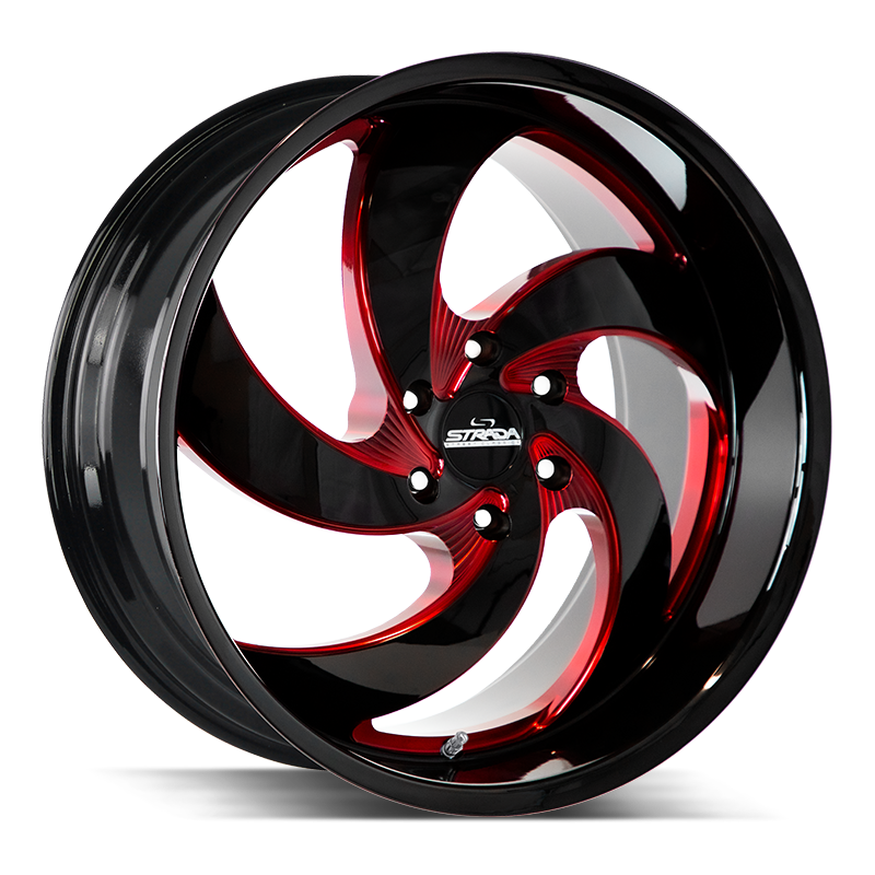 Strada Retro 5 Black/Red wheel