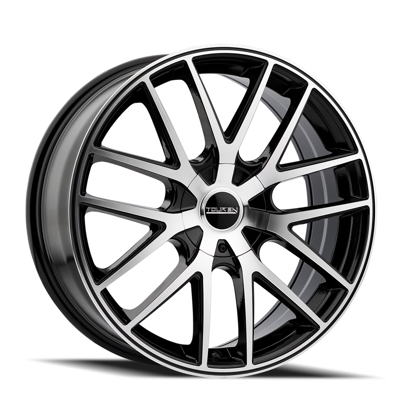 Touren TR60 18x8 Matte Black with Machined Lip Ring premium Euro wheel