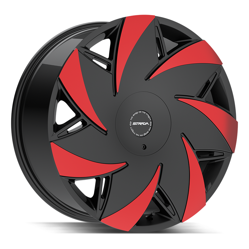 Strada Turbina Black/Red wheel