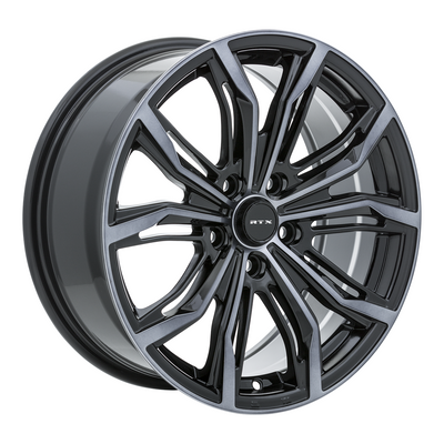 RTX BLACK WIDOW Black Machined Grey wheel
