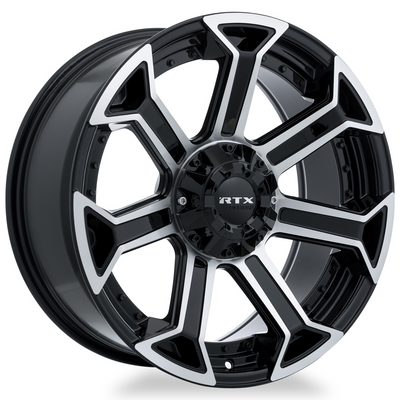 RTX PEAK Gloss Black Machined wheel