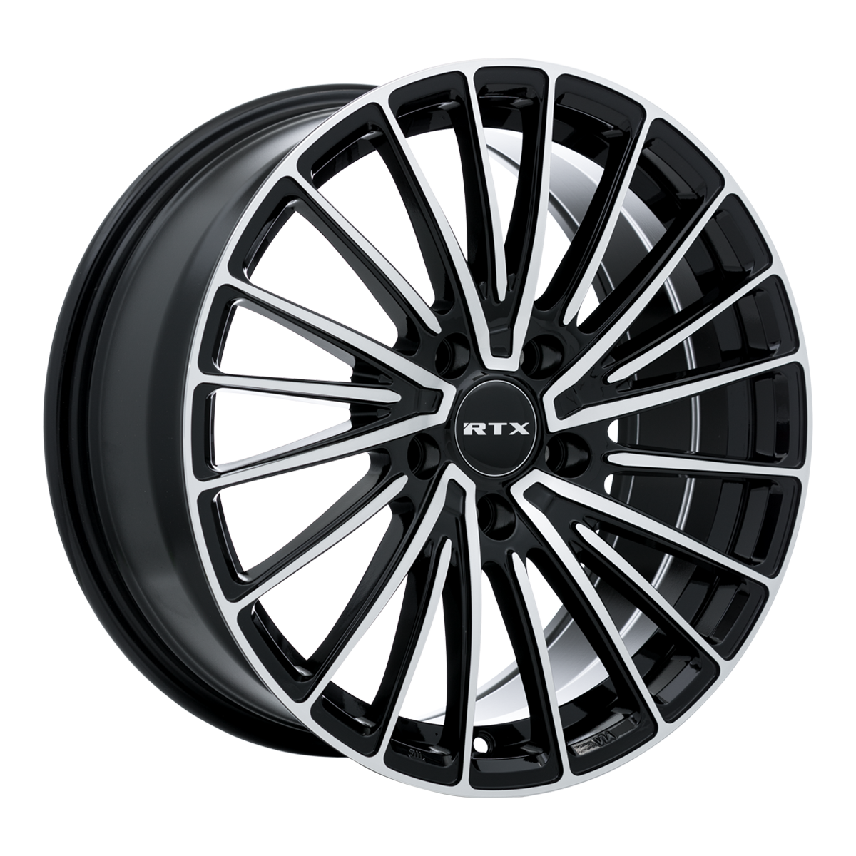 RTX POLAR Gloss Black Machined wheel
