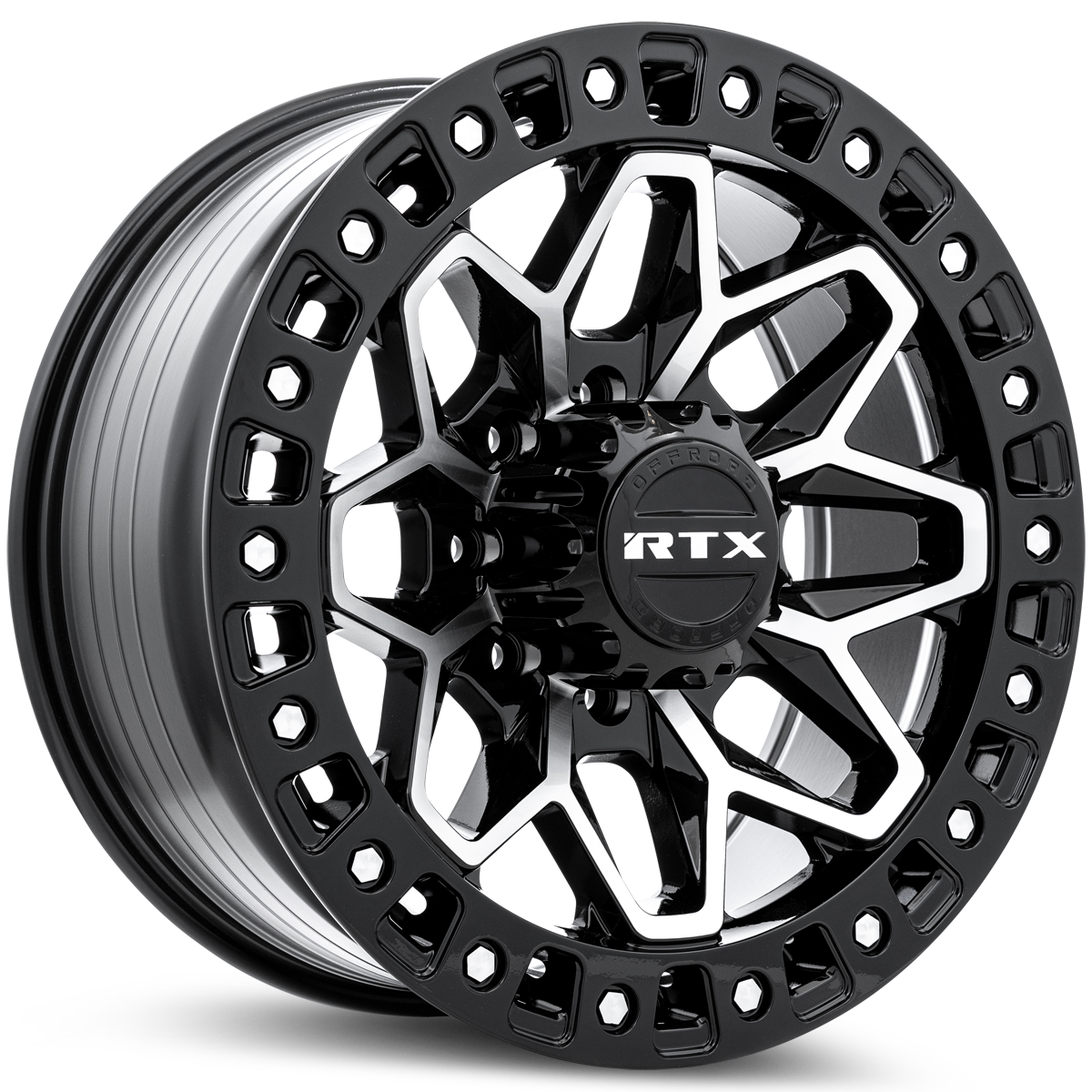 RTX ZION Gloss Black Machined wheel