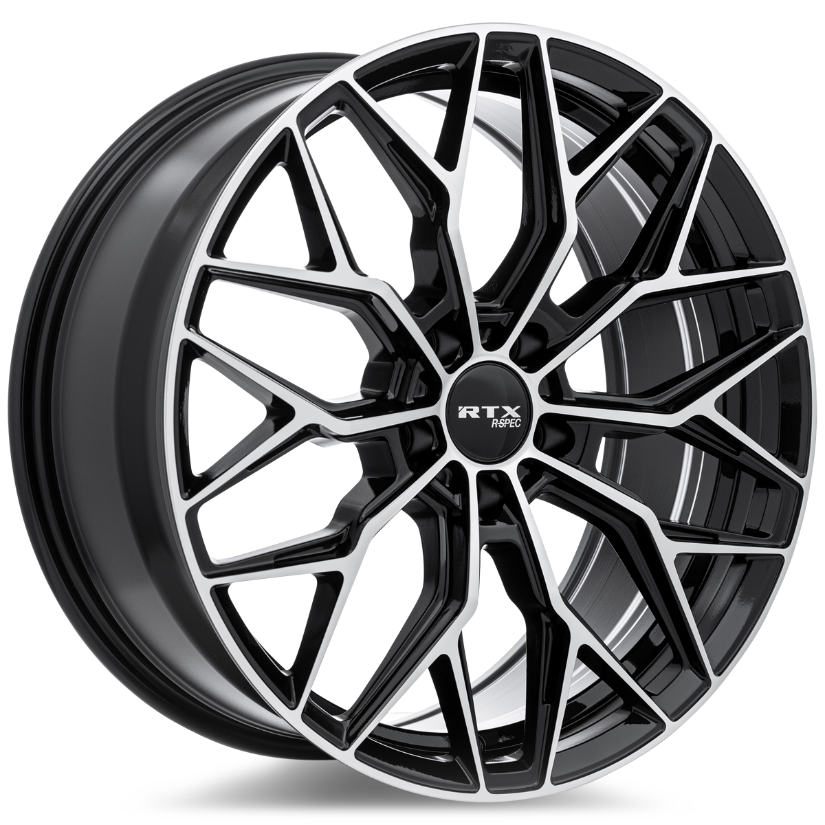 RTX R-Spec RS02 Gloss Black Machined wheel