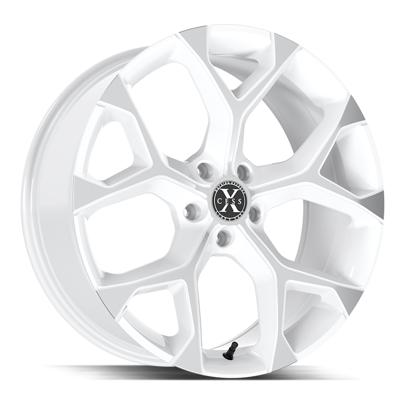 XCess 5 Flake X05 White Machined wheel