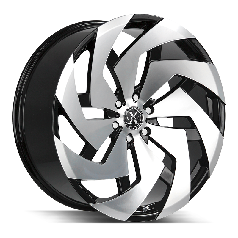 XCess X04 Black Machined wheel