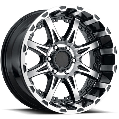 American Outlaw Doubleshot Black Machined Wheel