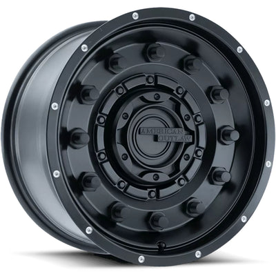American Outlaw Dusty Road Satin Black Wheel