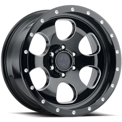 American Outlaw Gambler Black Milled Wheel