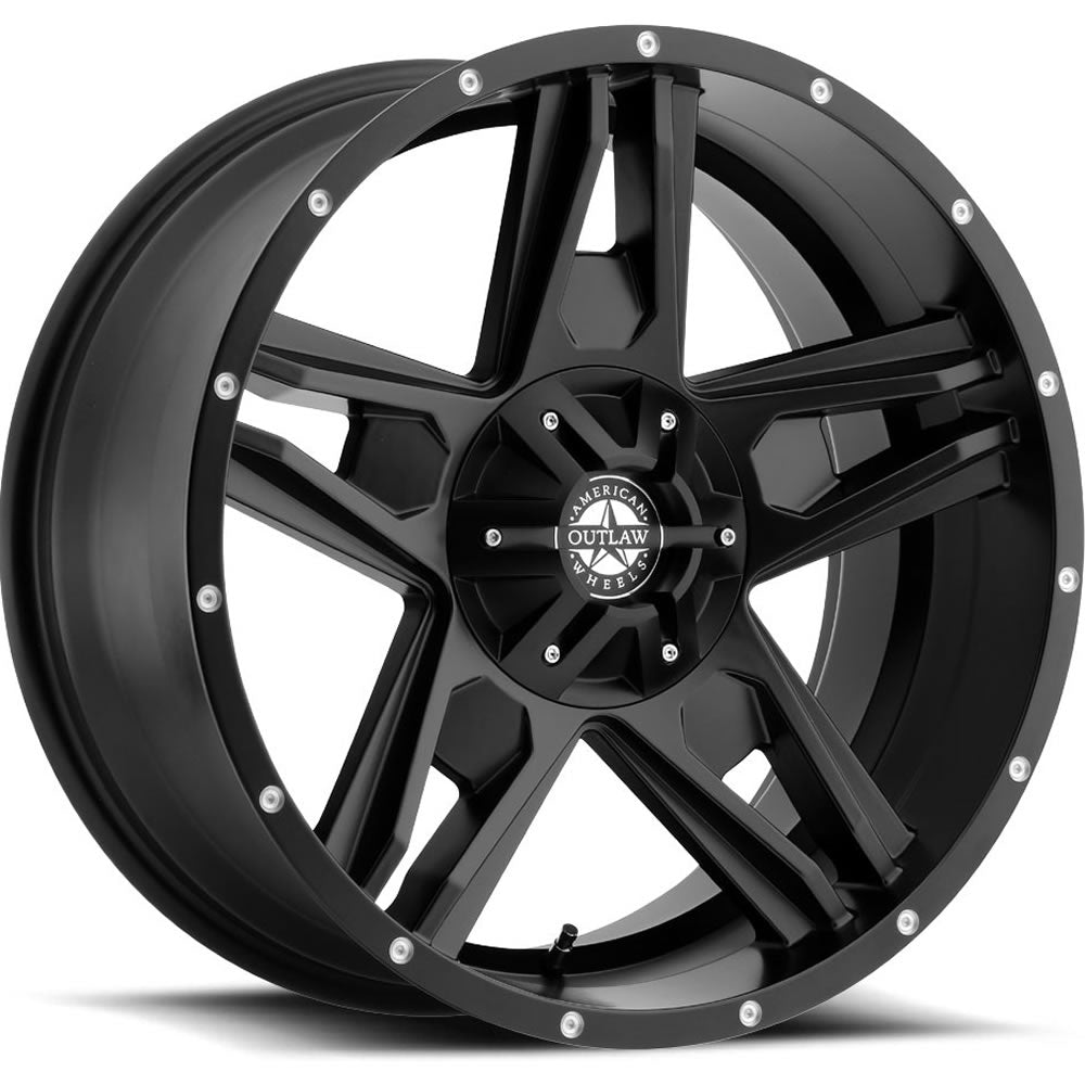 American Outlaw Lonestar Satin Black Wheel