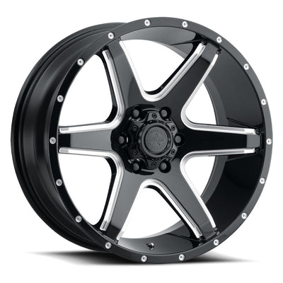 American Outlaw Six Shooter Black Milled Wheel
