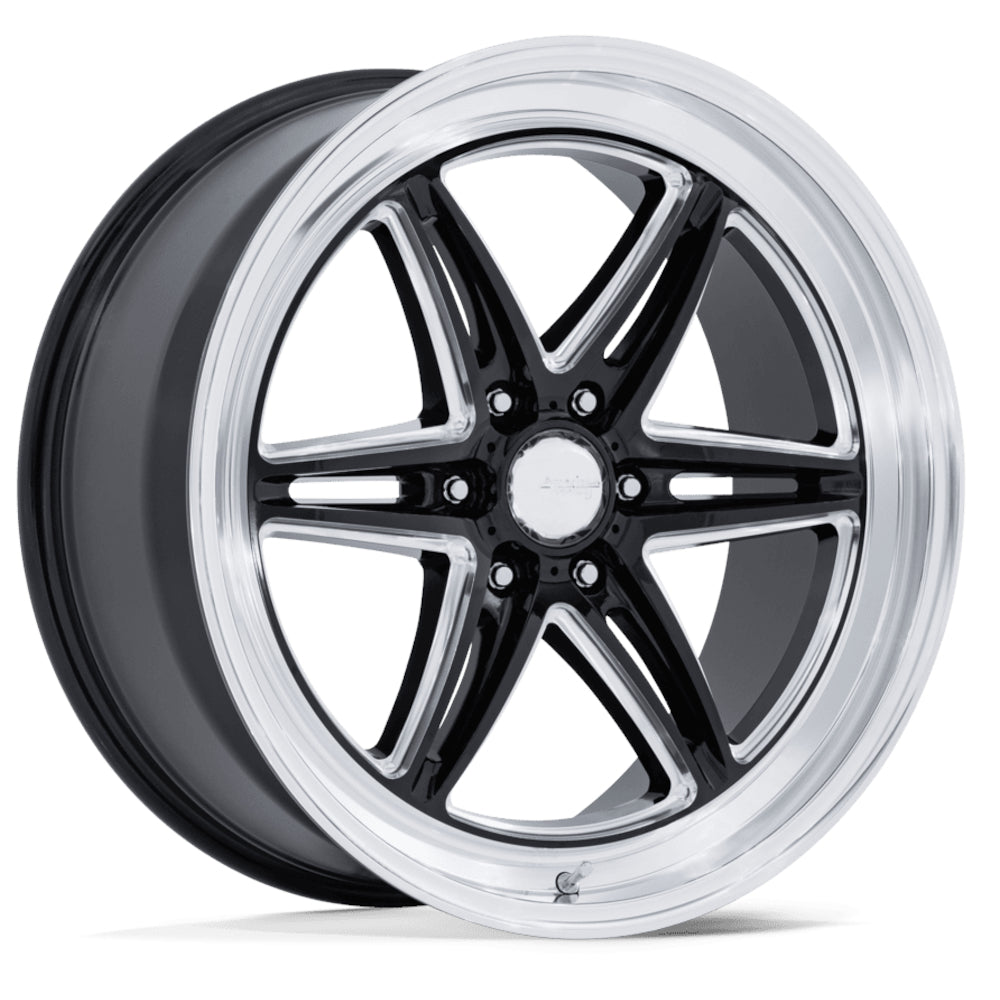 American Racing Groove 6 Drag Black Machined Wheel