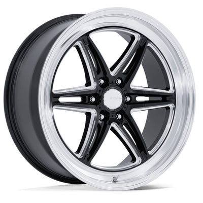 American Racing Groove 6 Drag Black Machined Wheel