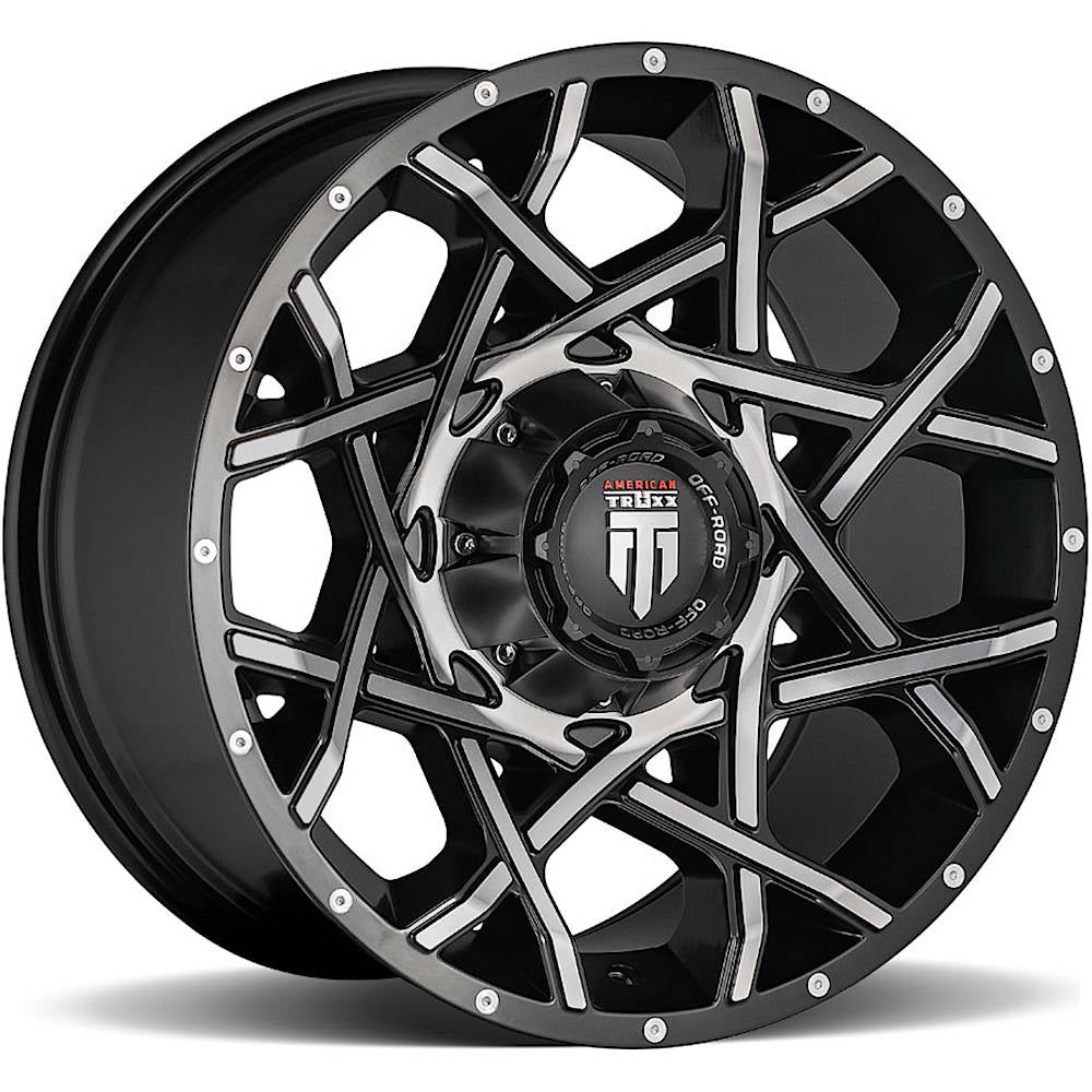 American Truxx Gridlock Black Machined Wheel