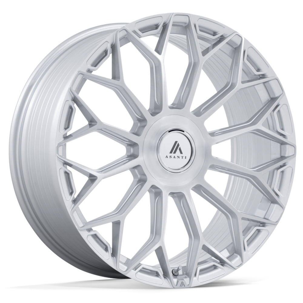 Asanti Black AB051 Silver Brushed Wheel
