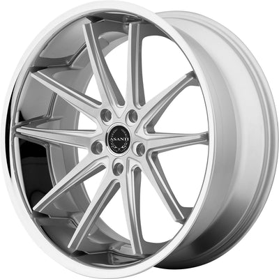 Asanti Black ABL-5 Silver Machined Wheel