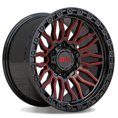 ATW Nile Black Red Milled Wheel