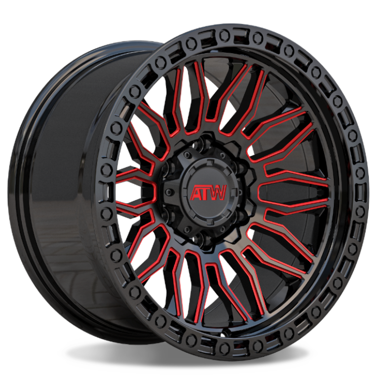ATW Nile Black Red Milled Wheel