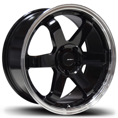 AVID1 AV6 Black Polished Wheel