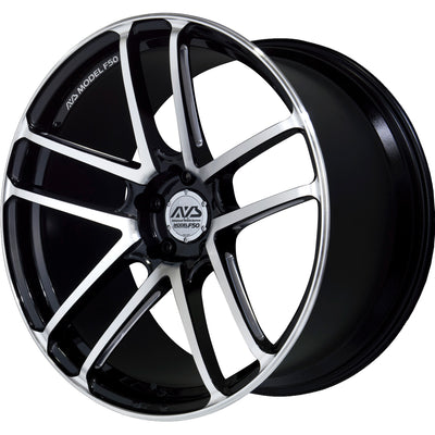 AVS Model F50 Black Machined Wheel
