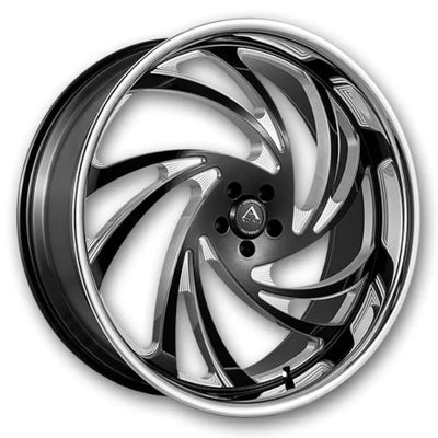 Azad AZ Drip Black Milled Wheel