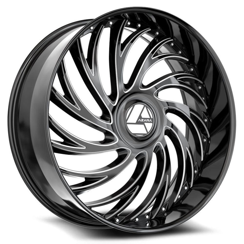 Azara AZX-101 Black Milled Wheel