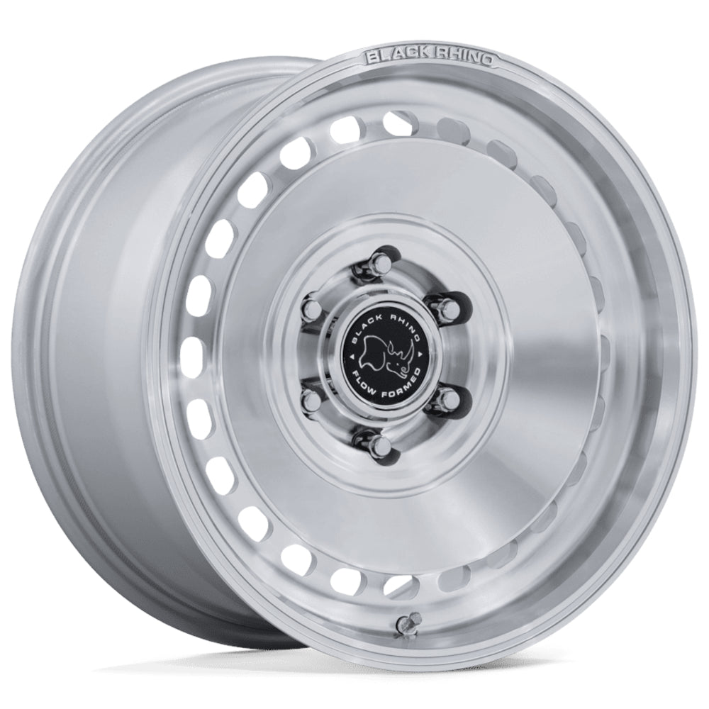 Black Rhino Basin Silver Machined Wheel