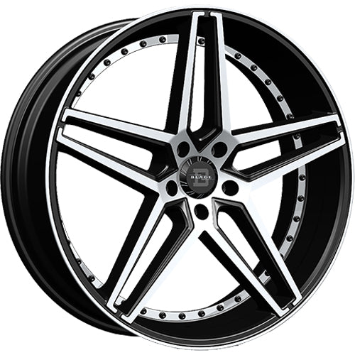 Blade Luxury Bendetta 5 Black Machined Wheel