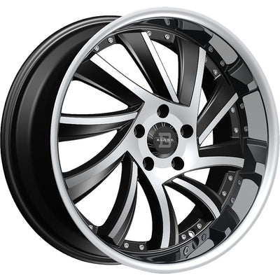 Blade Luxury Sliced Black Machined Wheel
