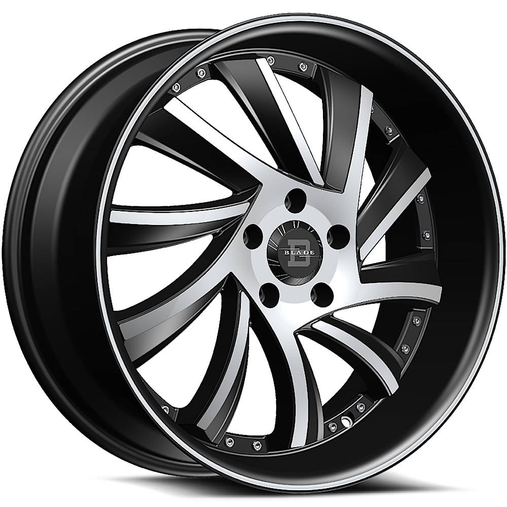 Blade Luxury Sliced Black Machined Wheel