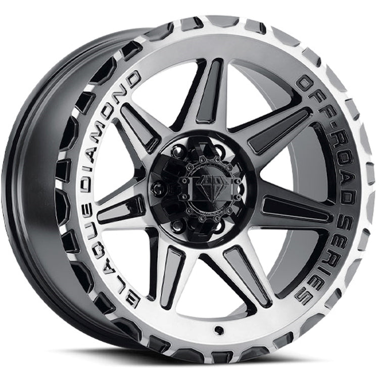 Blaque Diamond BD-O102 Black Machined Wheel