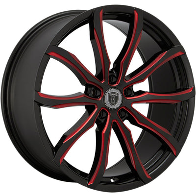 Borghini B32 Black Red Milled Wheel