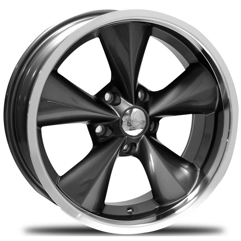 Boyd Coddington Junkyard Dog Gunmetal Gray with a Machined Lip