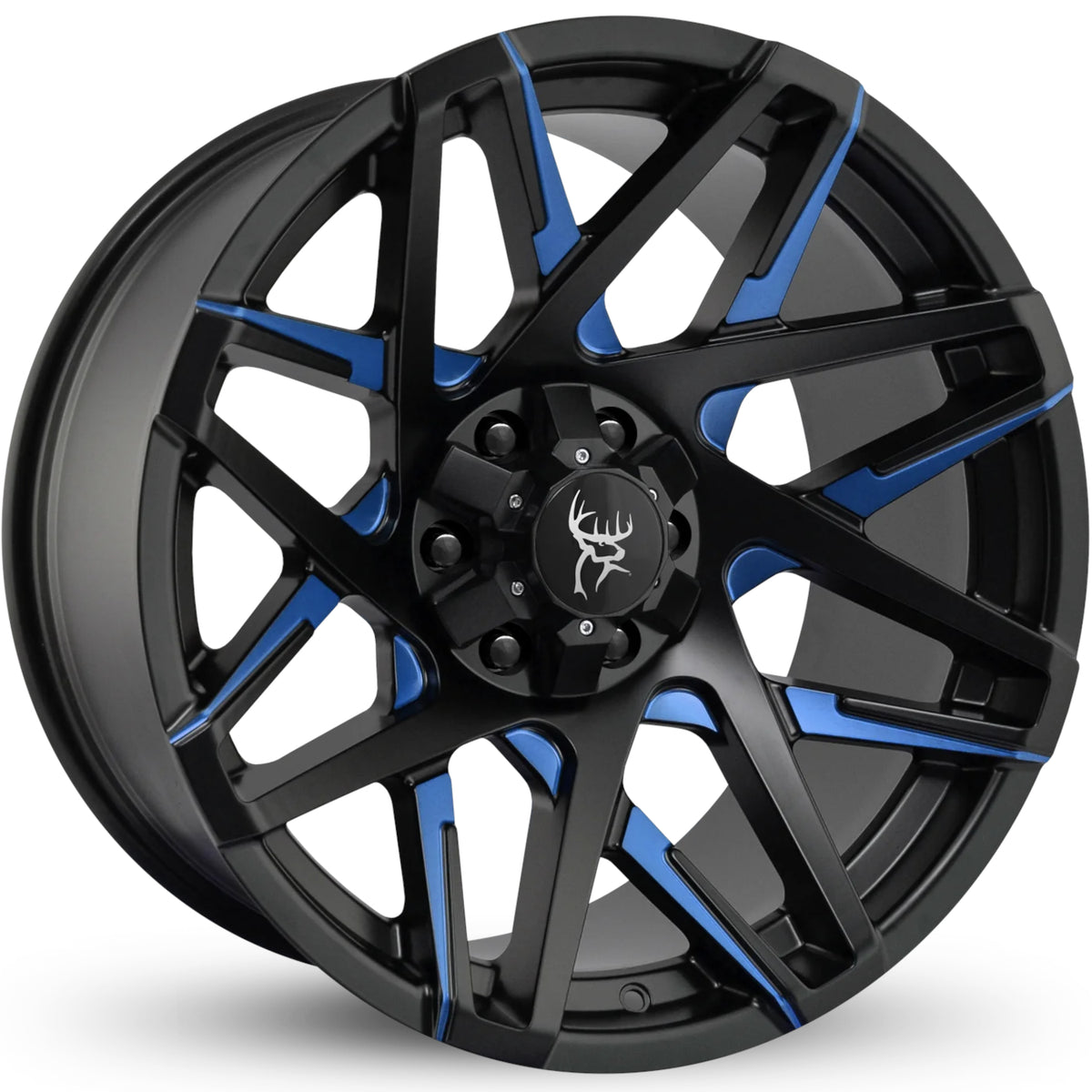 Buck Commander Canyon Black Blue Milled Wheel