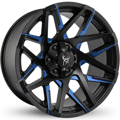 Buck Commander Canyon Black Blue Milled Wheel