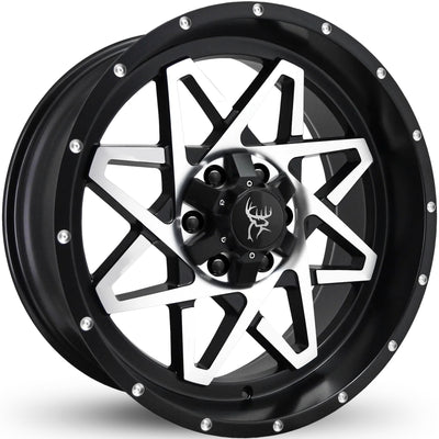 Buck Commander Gridlock Black Machined Wheel