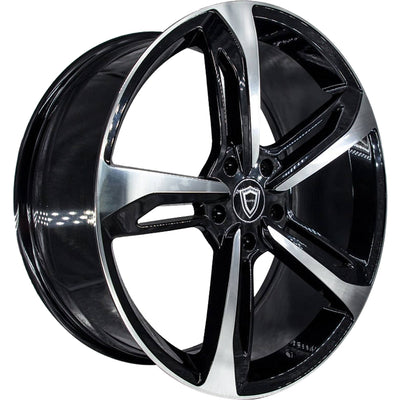 Capri Luxury C5191 Black Machined Wheel