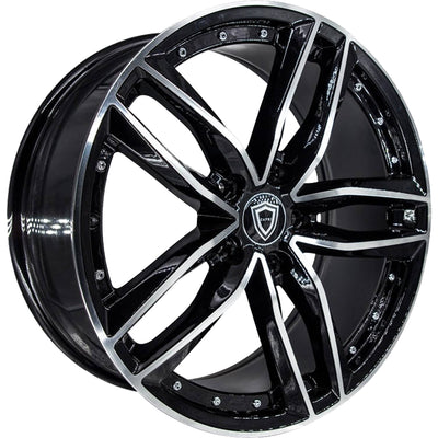 Capri Luxury C5228 Black Machined Wheel